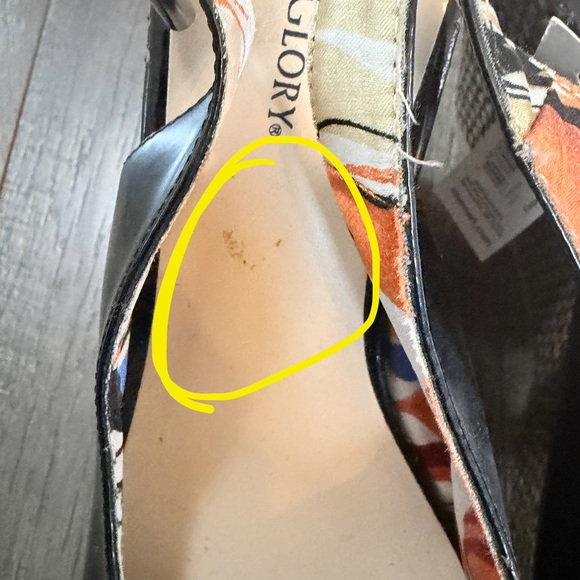 Faded Glory Black High Wedge open toe Sandals size 8 wedge sandals new - Picture 7 of 7